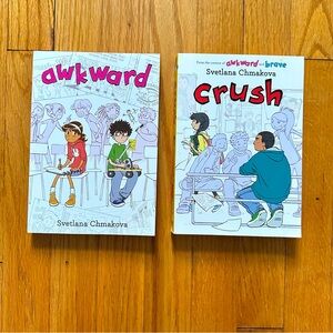 Svetlana Chmakova Awkward & Crush Graphic Novel Bundle Set (2 Books)